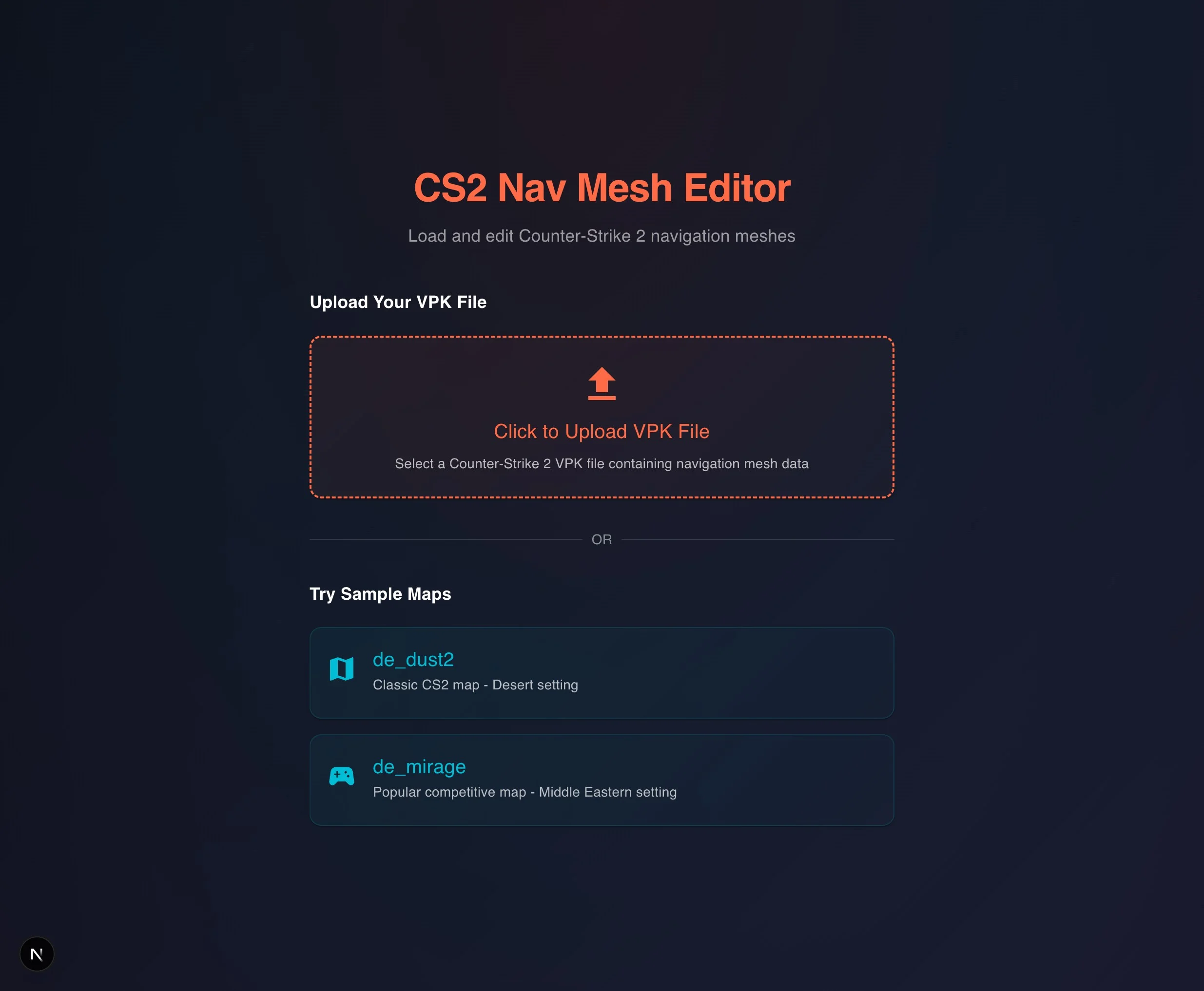 CS2 Nav Mesh Editor screenshot